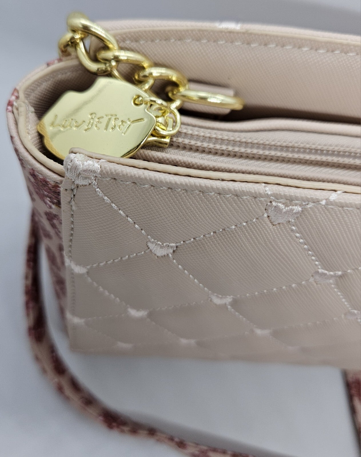 Betsey Johnson Pink Quilted Heart Crossbody Luv Betsey NEW with Tags