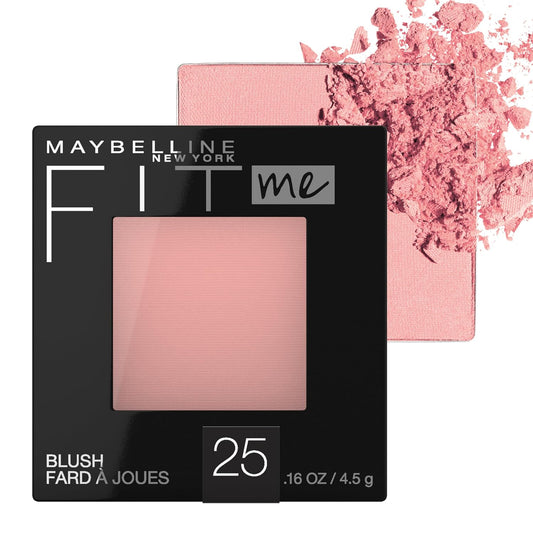 Fit Me Blush, Lightweight, Smooth, Blendable, Long-Lasting All-Day Face Enhancing Makeup Color, Pink, 1 Count