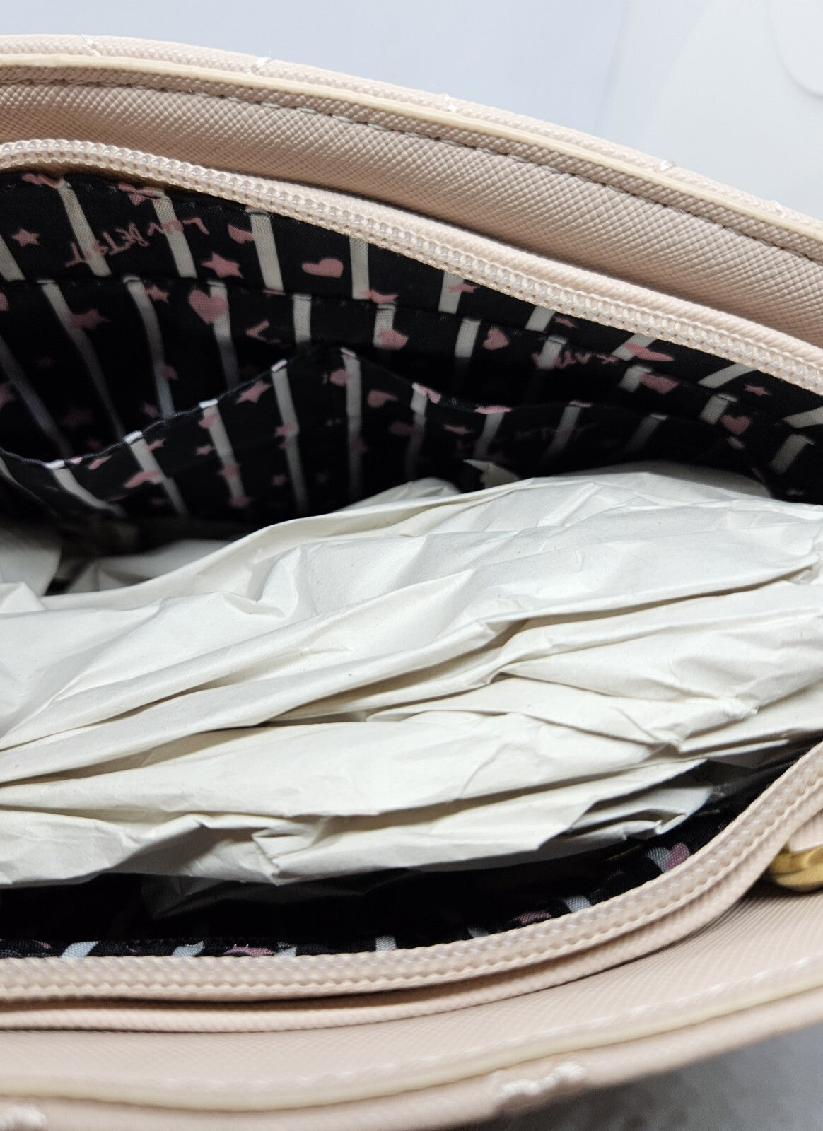 Betsey Johnson Pink Quilted Heart Crossbody Luv Betsey NEW with Tags