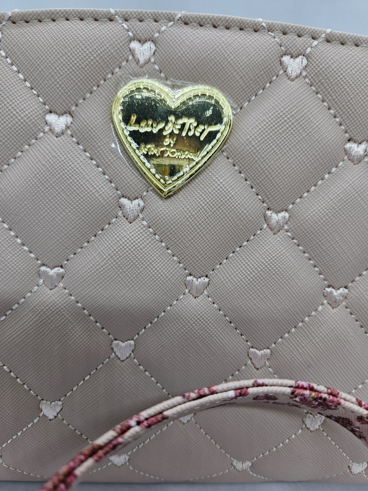 Betsey Johnson Pink Quilted Heart Crossbody Luv Betsey NEW with Tags