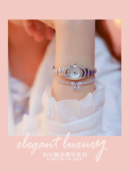 Ladies Quartz Wrist Watches Dress Watch Women Crystal Diamond Watches Gold Silver Clock Women Montre Femme