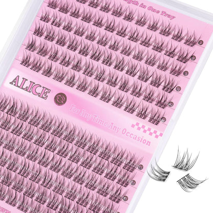DIY Eyelash Extensions Kit 9-11MM Natural, Lash Clusters Kit 144Pcs Wispy Individual Lashes Lash Extensions, Lash Glue Bond and Seal Self Application for Lash Extension Beginner