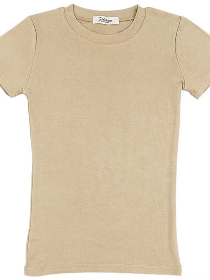 Summer Top T Shirt Women T-Shirt White Pink Woman Clothes Slim Tshirt Female Skinny Short Sleeve Tops Tee Y2K Girl Sexy Cotton