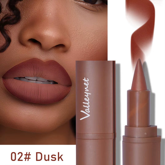 2-In-1 Matte Velvet Lipstick and Lip Liner Double Using Lip Liner Waterproof Lipstick Pencil Long Lasting Matte Lip Liner Pen