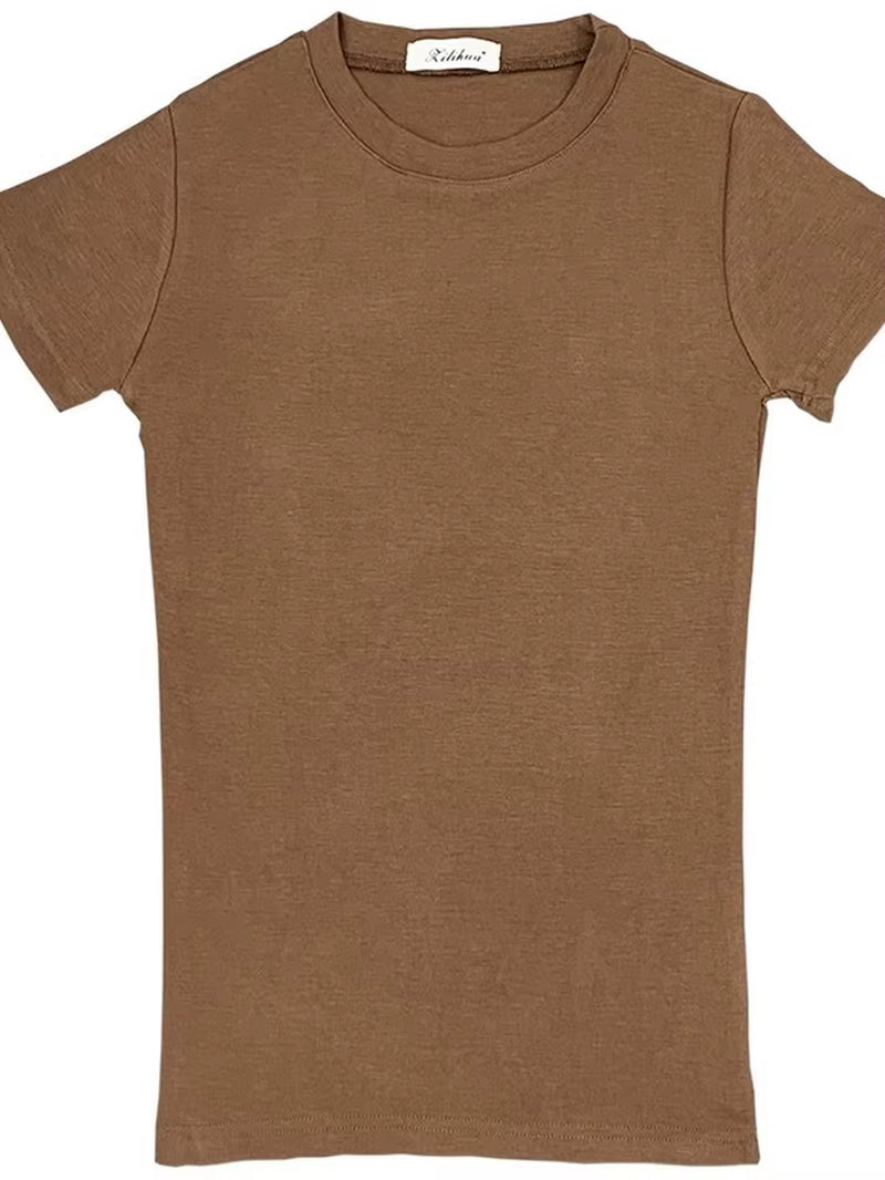 Summer Top T Shirt Women T-Shirt White Pink Woman Clothes Slim Tshirt Female Skinny Short Sleeve Tops Tee Y2K Girl Sexy Cotton